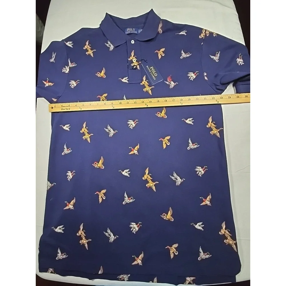Polo Ralph Lauren Mens Large nwt Tall Short Sleeve Blue‎ Outdoor Ducks Classic